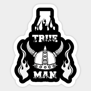 A True Man Viking Design Sticker